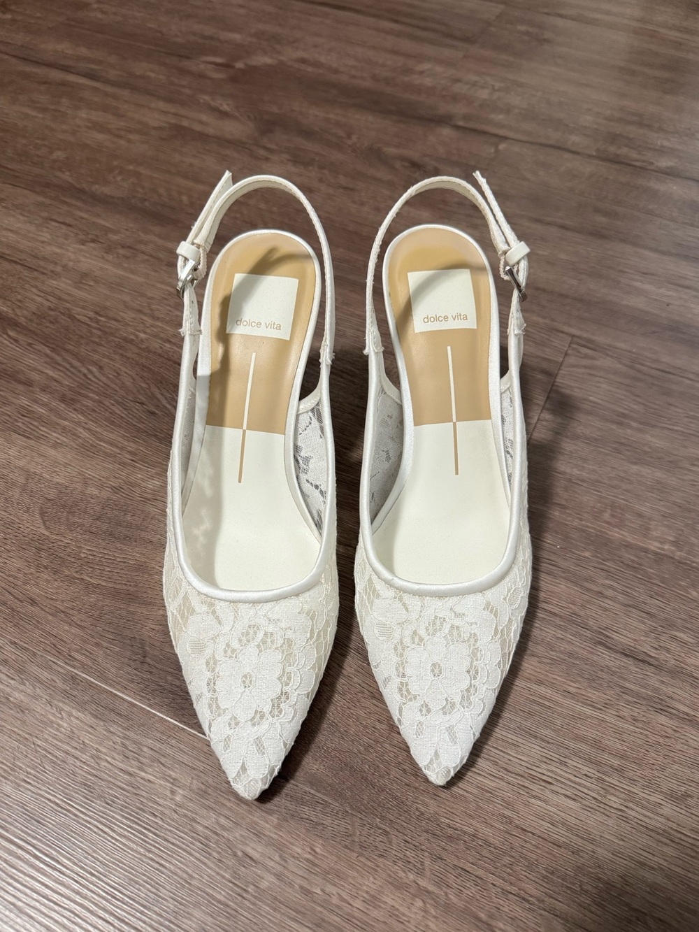 Dolce Vita Yami Heels True White Lace